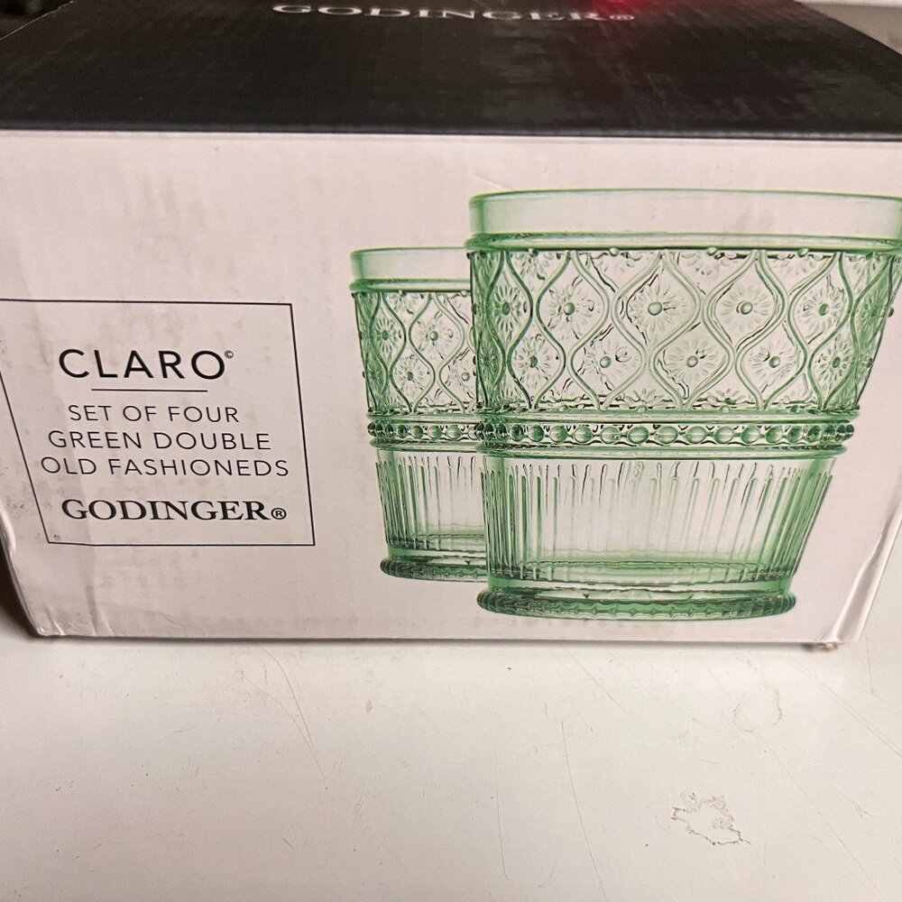 Godinger Old Fashioned Whiskey Glasses, Drinking Glasses, Set of 4 (NEW W BOX) - Picture 2 of 3
